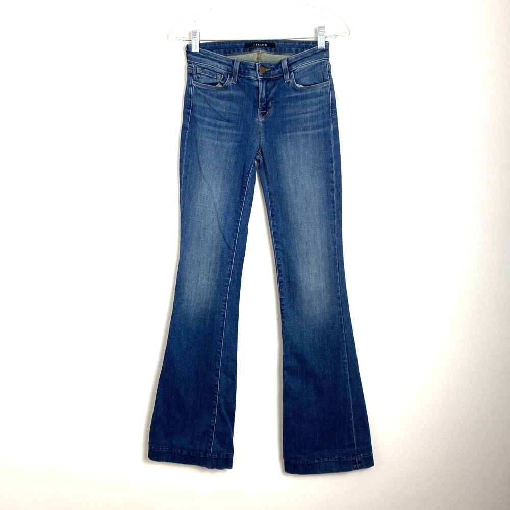 J Brand Jeans Women's Dark Wash Bootcut Low Rise Denim Size 24x32 Stretch USA